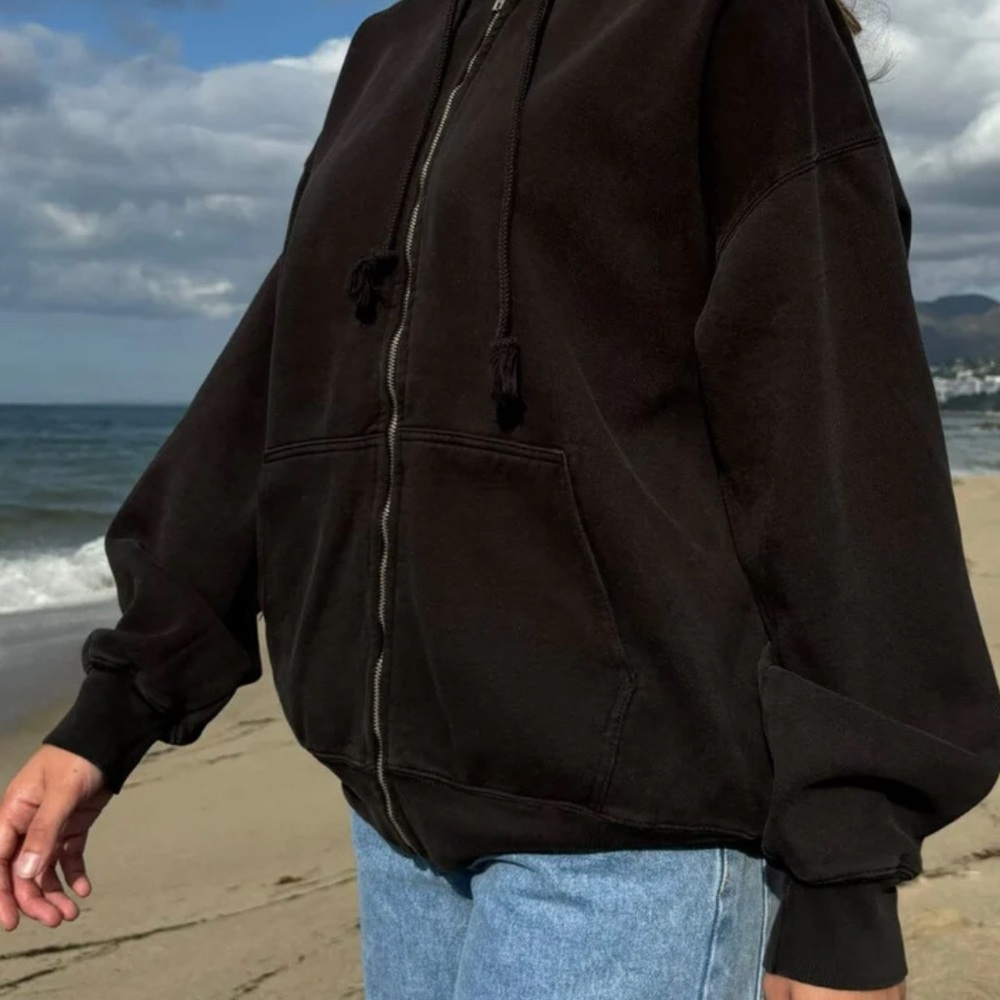 Brandy Melville Christy oversized hoodie black